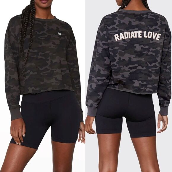Spiritual Gangster Tops - Spiritual Gangster Mazzy Pullover Radiate Love Camo Sweatshirt Sz Large